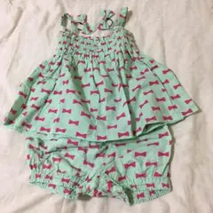 セットアップ キャミソールトップス かぼちゃパンツ リボンゴムつき 美品