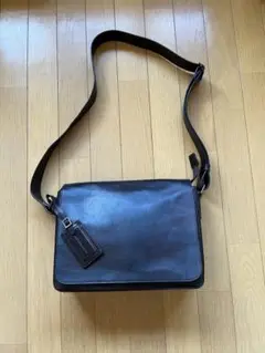 マザーハウス ショルダーバッグ アンティーク レザー ダークブラウン