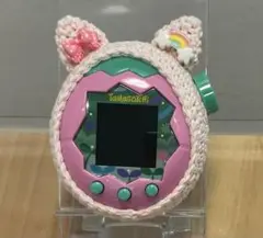たまごっちパラダイスカバー 手編みピンク