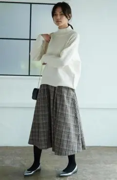 AMERICAN HOLIC　綿100　タックロングスカート　Mサイズ　茶