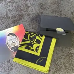 フランクミュラー　FRANCK MULLER ハンカチ 黒と黄緑