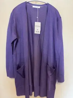 新品❣️ドゥクラッセ　春秋物カーディガン　レディースMサイズ　パープル