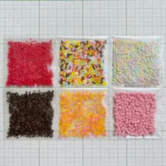 気まぐれお試しミニパックセット　チョコスプレー、クランチ、カラフルミンツ等