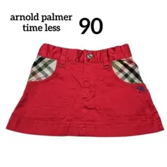 arnold palmer 【90】 赤色 チェック柄ポケット スカート
