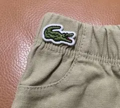 ラコステLacoste ベビーオーガニックコットンベージュパンツ