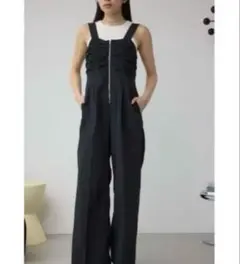 AZUL by moussy ギャザービスチェ オールインワン サロペット