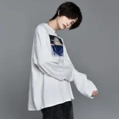 ADRER ヘビーコットンフラワーグラフィックビッグロンT