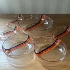 未使用 昭和 ビンテージ レトロポップ ミッドセンチュリー ガラス ボウル