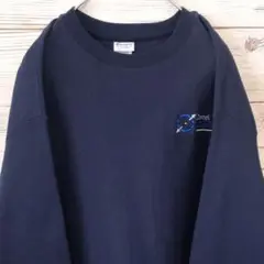 《希少》チャンピオン Champion☆リバースウィーブ 2XL 刺繍 ネイビー