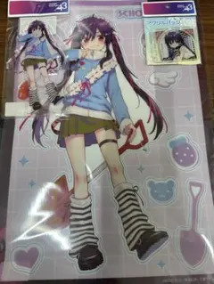 がっこうぐらし！恵飛須沢胡桃クリアポスターアクリルプレートバッジアクリルスタンド
