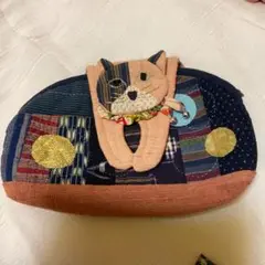 ハンドメイド　猫ポーチ 1点もの