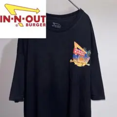 IN-N-OUT BURGER ブラック 黒 半袖Tシャツ ロゴ プリント