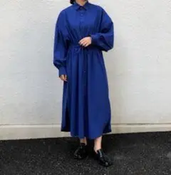 ★ロコ様専用★ HYKE ハイク シャツ ワンピース 青 2