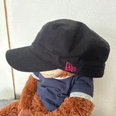 ニューエラ　ワークキャップ　ブラック　ピンク 59.6cmユニセックス