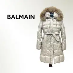 BALMAIN バルマン ポーランドラクーンファー フード付き ダウンコート