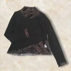 【アンヴィモード】メローカットソー　ハイネック　ストレッチ　レイヤード　日本製