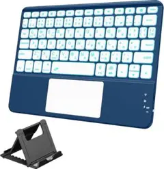 【新品】iPadキーボード 7色バックライト Bluetooth スタンド付き