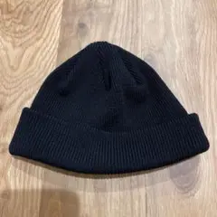 日本製　ロールニットキャップ　ブラック