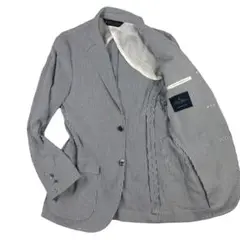 美品 Brooks Brothers　テーラードジャケット ストライプ 水色