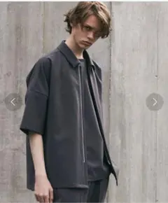 WYM LIDNM ATTACHMENT 半袖 シャツ アウター ダークグレー