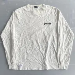 $ Schott N.Y.C. 長袖カットソー クルーネック　ホワイト　プリント