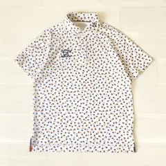 カッター＆バック メンズ 半袖ポロシャツ L ゴルフ ドット メッシュ ホワイト