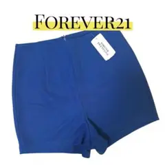 【新品】　Forever21　ハイウエスト　ショートパンツ　ブルー　青　Sサイズ
