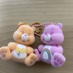 ケアベア ガチャガチャストラップ オレンジ ピンク