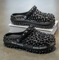 MAKE-SHOES スパイククロッグサンダル ブラック　27.0