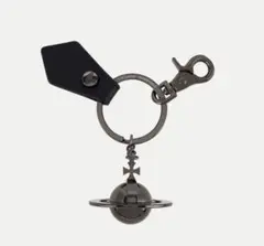 SAFFIANO 3D ORB GUN METAL key ring