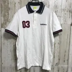 adidas アディダス ポロシャツ 半袖 ロゴ スポーツ ウェア ホワイト白