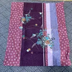 座布団カバー 花柄 紫系 55×59cm