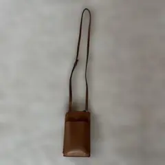 ブラウンスマホショルダーバッグ（サコッシュ）