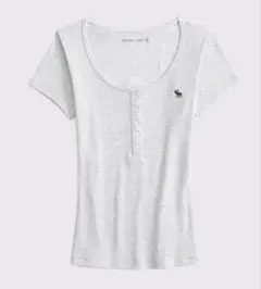 Abercrombie & Fitch 半袖アイコンリブヘンリートップ