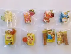 【コンプ】リプトン ミニチュアチャーム全8種 ダブルチャームキーホルダー