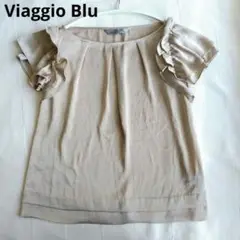 Viaggio Bluビアッジョブルー フリル半袖トップス SIZE 2　中古