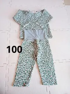 花柄フリル付きベビー服セット 100