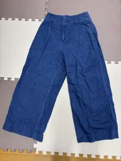 ダークブルー ワイドパンツ レディース　Sサイズ