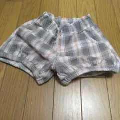 samansaMos2Lagomチェック柄ハーフパンツ　サイズ95