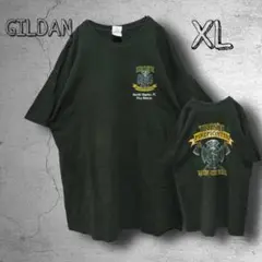 a114　【GILDAN】　Tシャツ　グリーン　XL　輸入古着　フロリダ　消防隊