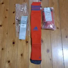 adidas ストッキング　 オレンジ ×ブルー　22～24cm　新品　2足
