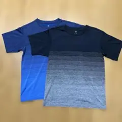 ユニクロドライTシャツサイズ150キッズUNIQLOブラックブルー2枚セット
