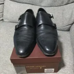 UNITED ARROWS ダブルモンクストラップ ビジネスシューズ