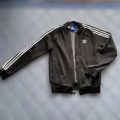adidas ストライプジャケット Mサイズ 黒