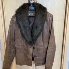 guess ファー付き レディース革ジャン USA