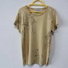 arkakama 猫プリント Tシャツ Lサイズ