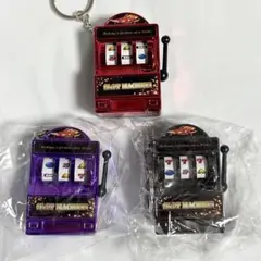 スロットマシン mini 6colors キーホルダー 3点セット