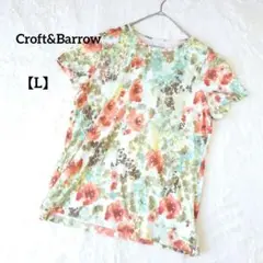 総柄　Croft&Barrow 半袖Tシャツ 【L】花柄　大きいサイズ　綿100