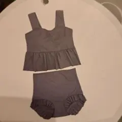 グレー フリル付き セパレート水着
