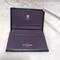 ETTINGER 紫色 レザー カードケース　エッティンガー　名刺入れ　パープル